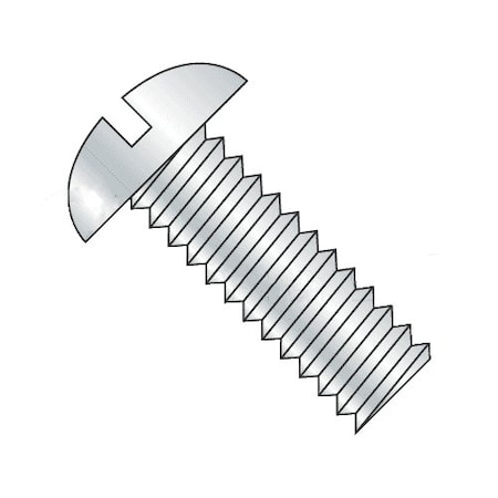 Newport Fasteners #12-24 x 2 in Slotted Round Machine Screw, Zinc Plated Steel, 2000 PK 895256-2000